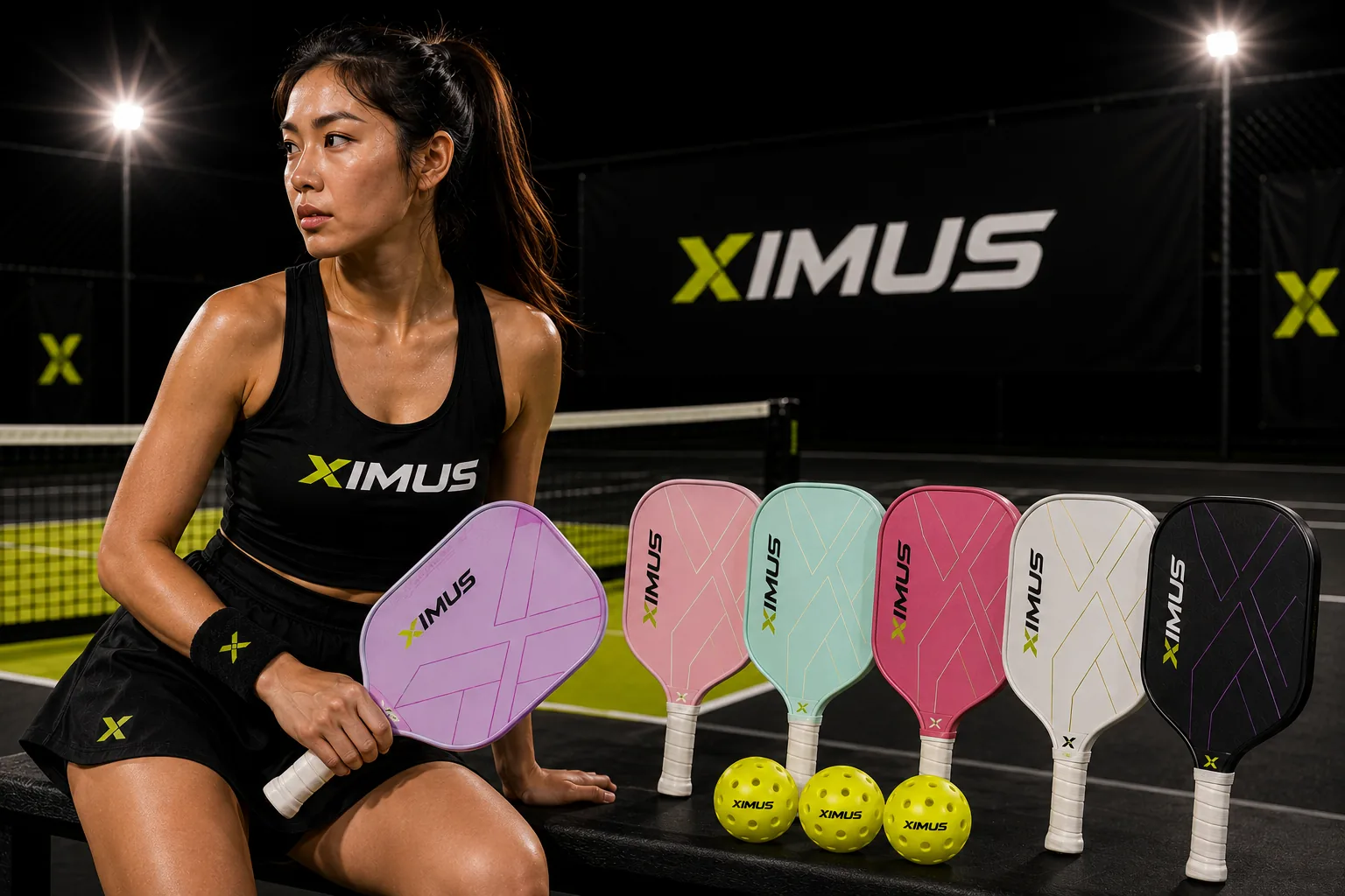 XIMUS pastel performance paddle collection with athlete